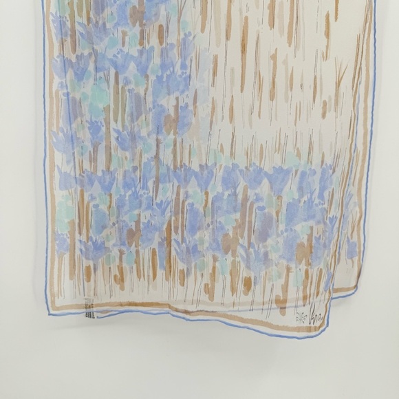 Vintage Scarf RARE Vera Neumann Handrolled Verasheer Made in Japan 13”x42” - Picture 6 of 9